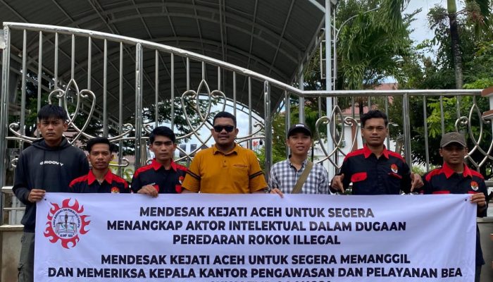 Geruduk Kejati Aceh, DPD ALAMP AKSI Gelar Aksi Demo Tuntut Penangkapan Otak Utama Peredaran Rokok Ilegal