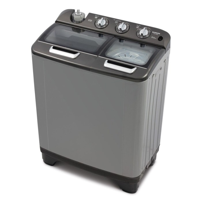 Mesin cuci sanken 2 tabung 8 kg