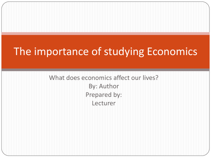 Manfaat mempelajari ilmu ekonomi