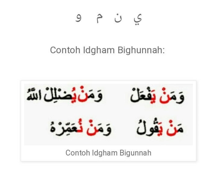 Idgham hukum bacaan membaca arti contohnya