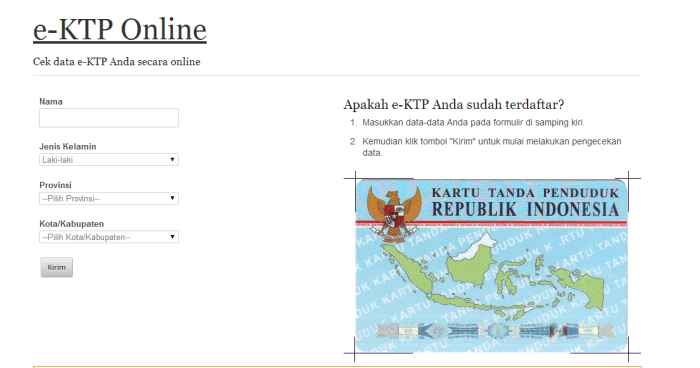 Cara mencari data e ktp