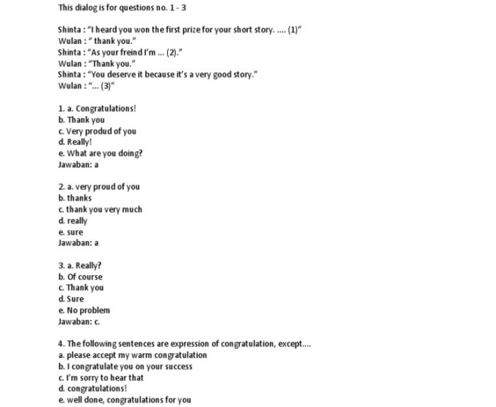 Chapter 1 congratulations kelas 9