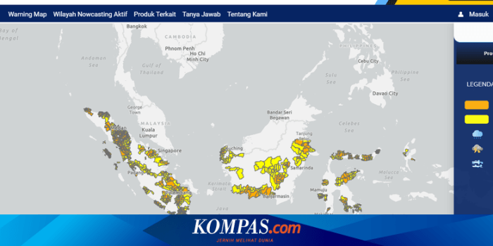 Prakiraan cuaca kota manado hari ini dari bmkg