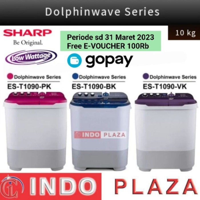 Mesin cuci sharp 2 tabung 10 kg