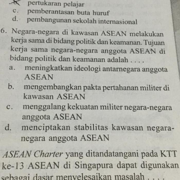 Apa saja bentuk kerjasama asean di bidang politik