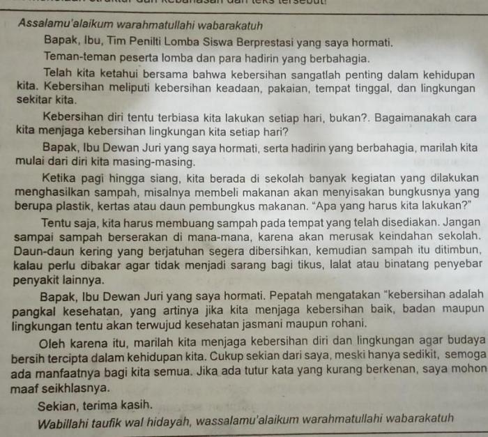 Contoh pidato persuasif kelas 9