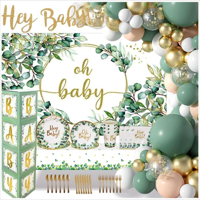 Elefante balloons niña babyshower turquoise fiesta ide dekorasi unik lucu gown spacers sexymamamaternity temas tendencias christening