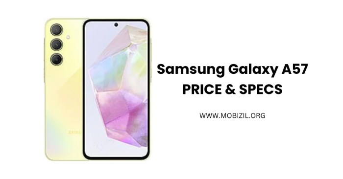 Samsung galaxy a57 5g harga dan spesifikasi