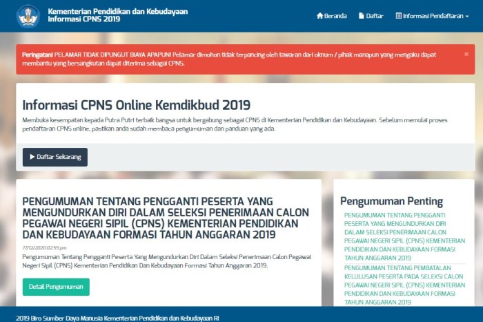 Cek formasi cpns