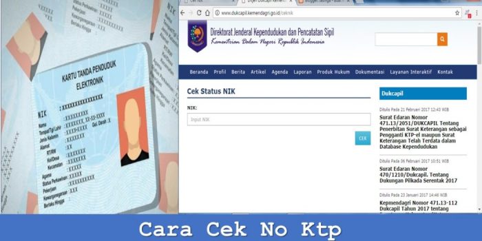 Cara cek no ktp orang