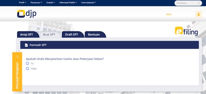 Cara lapor eform spt tahunan