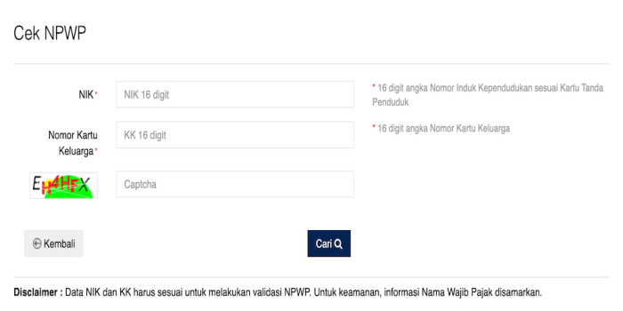 Cara cek pembayaran pajak npwp