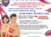 Pengumuman Hasil Seleksi Administrasi