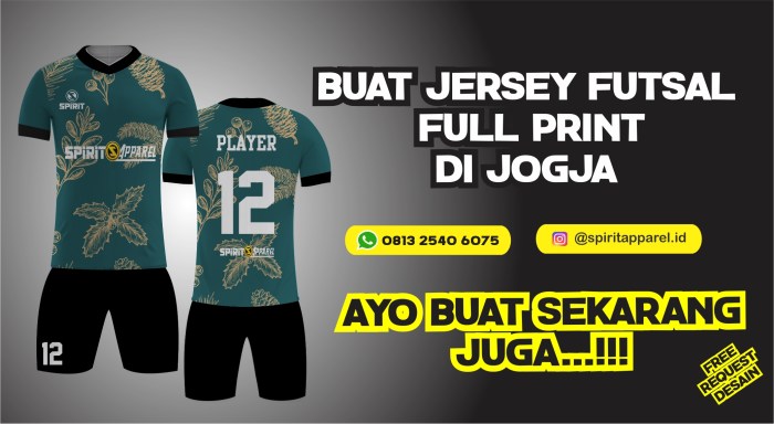Desain jersey futsal full printing