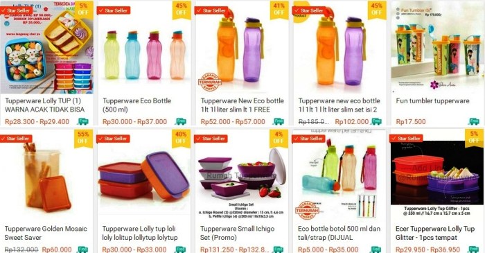 Daftar harga tupperware dan gambarnya