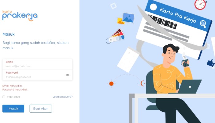 Cara mendaftar pra kerja