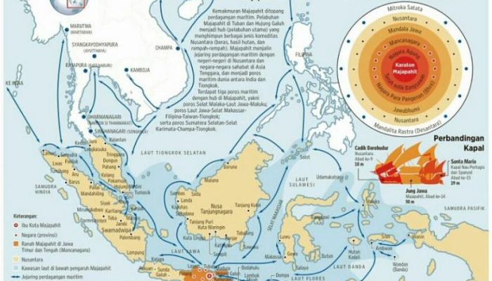 Peta Konsep Kerajaan Majapahit Sejarah dan Kejayaan