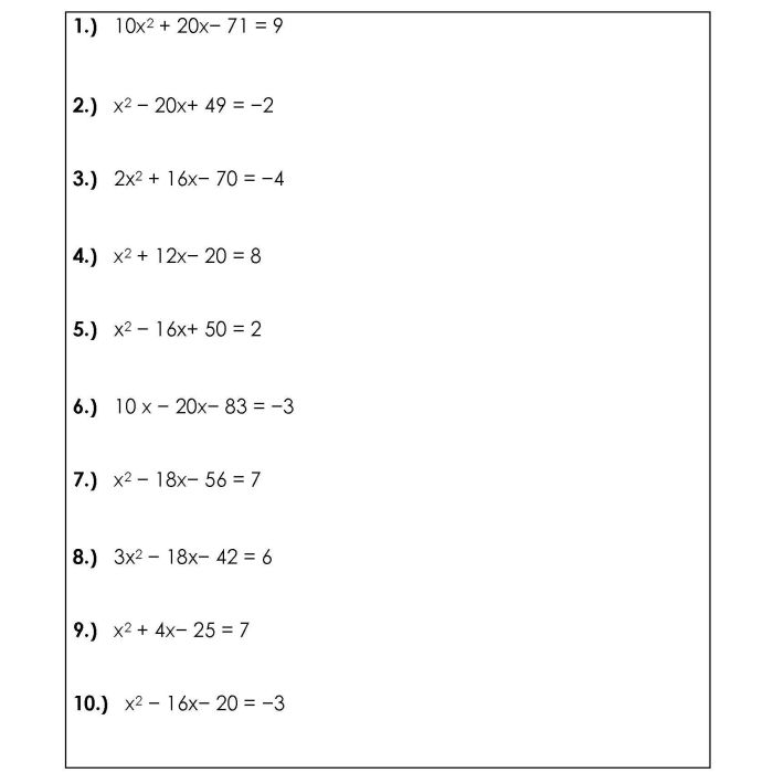 Factoring quadratic equations solving solve algebra
