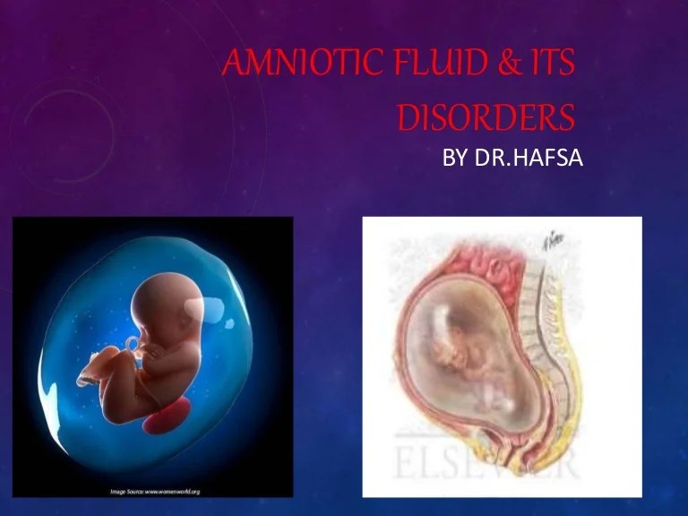 Fluid amniotic cavity
