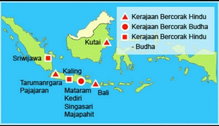 Peta konsep kerajaan hindu budha di indonesia