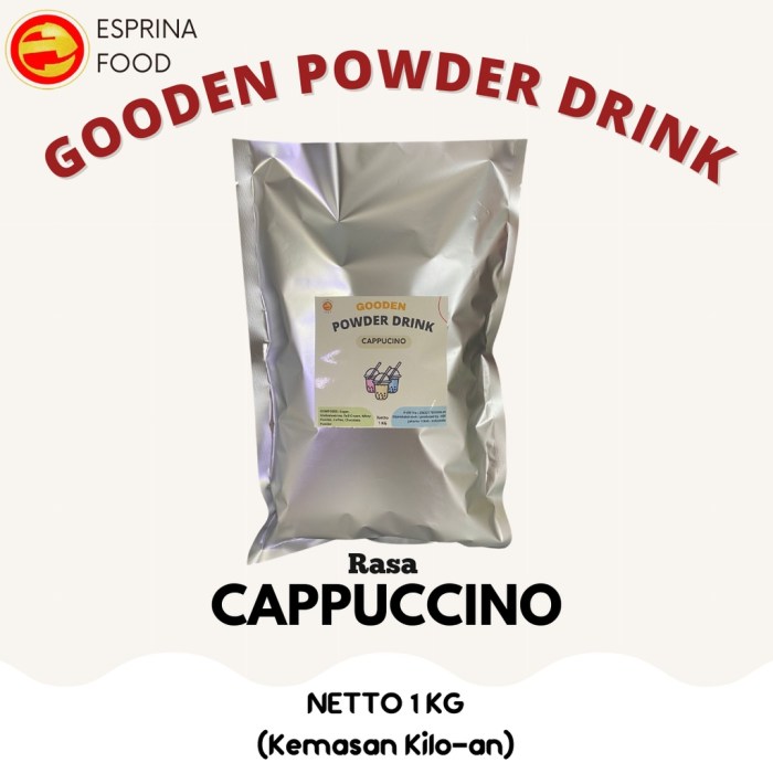 1 kg bubuk cappucino jadi berapa gelas