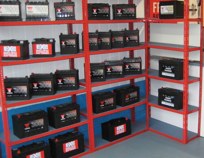 Display batteries store electronics supermarket