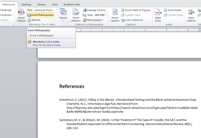 Mendeley citation edit citations inserting