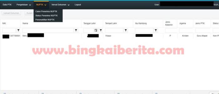 Nuptk pengajuan lewat pasword masukkan username silahkan