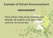 Contoh Announcement di Sekolah Panduan Lengkap