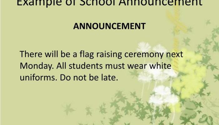 Contoh Announcement di Sekolah Panduan Lengkap