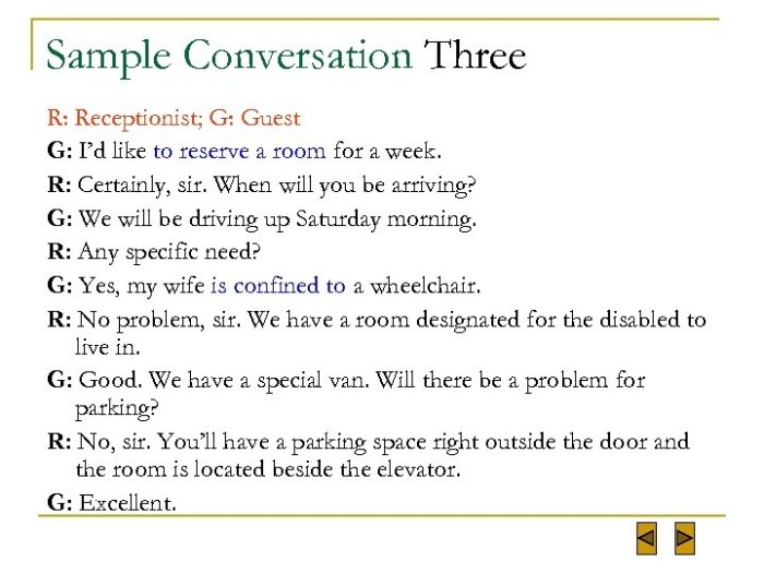 Contoh dialog reservation