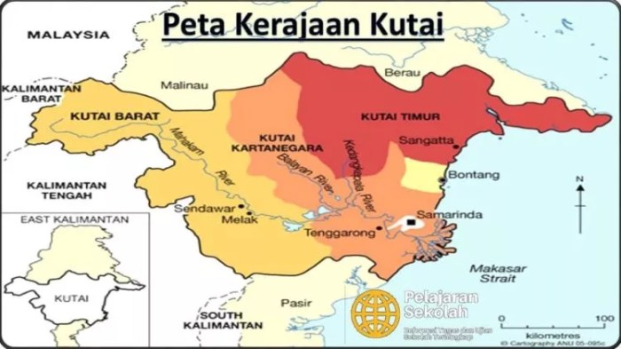 Kerajaan kutai peta poskata sejarah lokasi