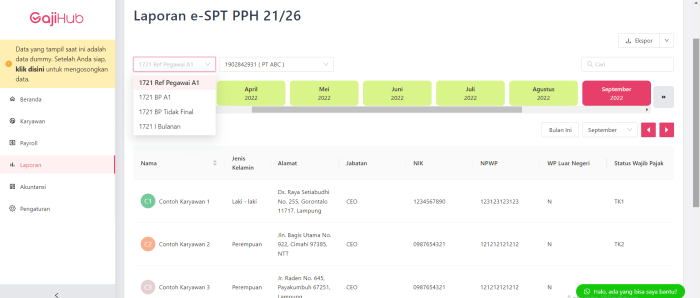 Spt tahunan pph