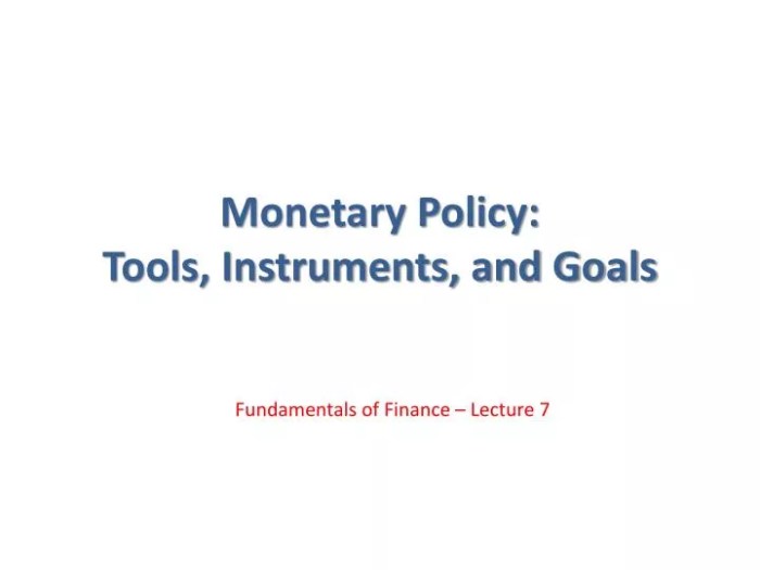 Instrumen kebijakan moneter