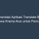 Translate jawa ngoko ke krama alus