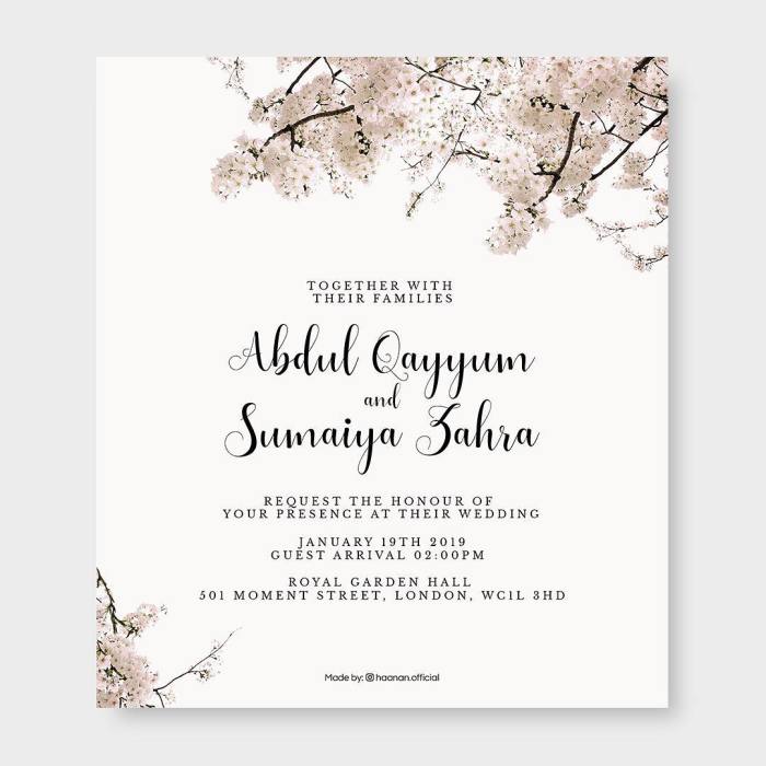 Islamic invite card nikah