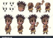 Baju Adat Papua Kartun  Kreasi Menarik