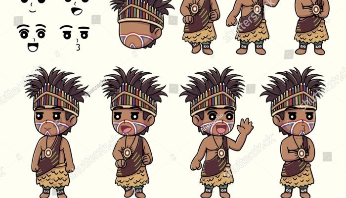 Baju Adat Papua Kartun  Kreasi Menarik