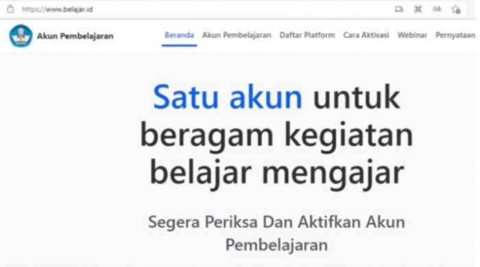Cara mendapatkan akun belajar.id