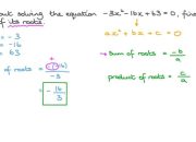 Jumlah dan Hasil Kali Akar Persamaan Kuadrat