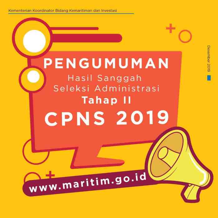 Pengumuman administrasi cpns