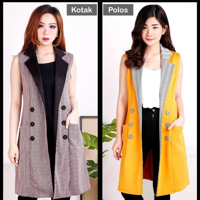 Model gamis rompi panjang terbaru