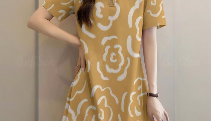 Gamis Kembang Kombinasi Polos Tren dan Pilihan