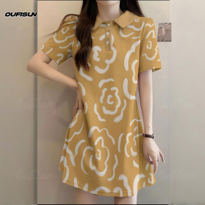 Gamis kembang kombinasi polos