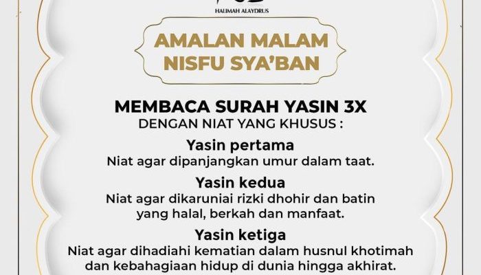 Surat Yasin Nisfu Syaban Tradisi dan Makna