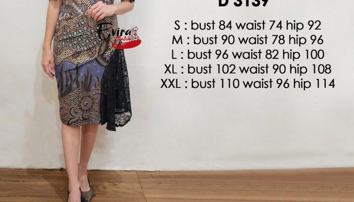 Model Baju Kerja Wanita Polos Kombinasi Batik