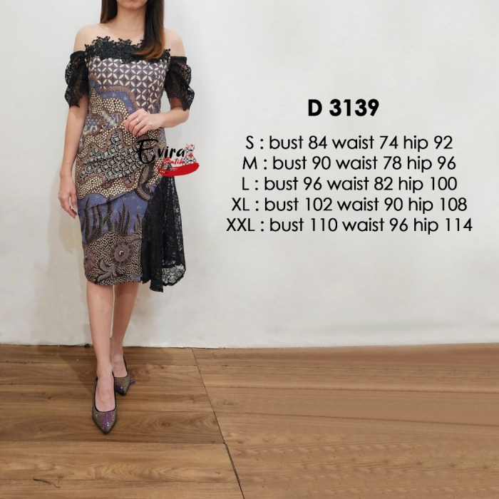 Model baju kerja wanita polos kombinasi batik