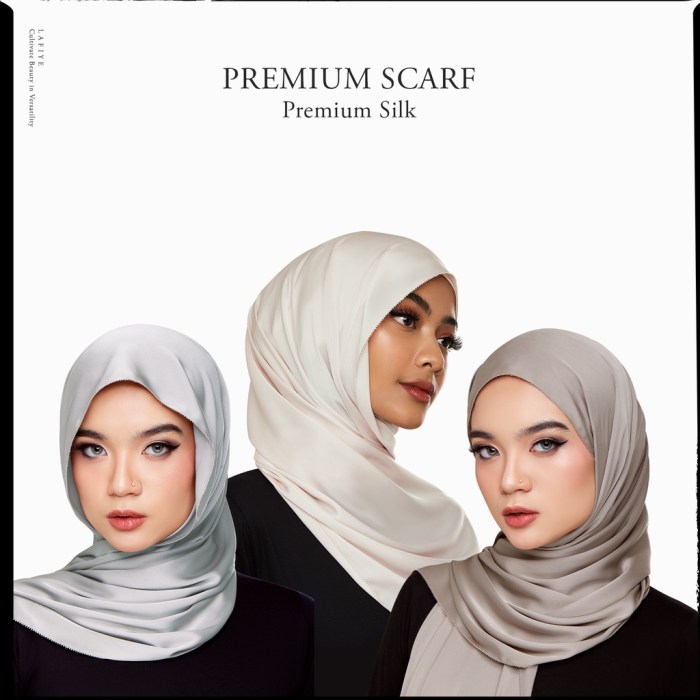 Shopee hijab silk scarf Lafiye