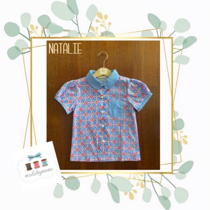 Model atasan batik kombinasi kain polos untuk remaja