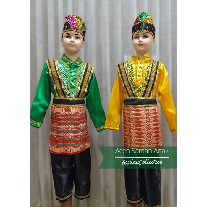 Ragam motif dan warna pada pakaian adat Aceh modern